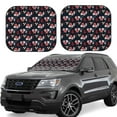 thumbnail image 1 of Daiia Rose Flowers 2PCS Car Windshield Sun Shade, Foldable Sun Shield for Car Front Window, Auto Sun Blocker Visor Protector Universal for Truck SUV Pickup-Small, 1 of 7