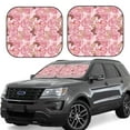 thumbnail image 1 of Daiia Rose Flowers 2PCS Car Windshield Sun Shade, Foldable Sun Shield for Car Front Window, Auto Sun Blocker Visor Protector Universal for Truck SUV Pickup-Small, 1 of 7