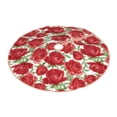 thumbnail image 1 of Daiia Rose Flowers Drawing Merry Christmas Tree Skirt , Xmas Large Lace-up Tree Skirt, Santa Snowflakes Rustic Home Decorations New Year Party Farmhouse Decor-48", 1 of 7