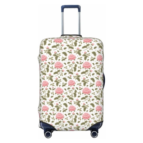 Daiia Rose Flowers Luggage Cover, Thickened Washable Travel Luggage Covers, Elastic Unique Baggage Covers for 18-20 inch Luggage-Large