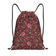 thumbnail image 1 of Daiia Rose Flowers Pattern Drawstring Backpack, Gym Bag, Lightweight Backpack, Water-Resistant Bag Travel Sports Backpack, Fitness Bag, Yoga Bag-Medium, 1 of 6