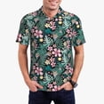 thumbnail image 1 of Daiia Rose Flowers Pattern Men’s Polo Shirts,Solid Deck Shirt,Classic Fit, Breathable Cotton Polo for Casual and Sport Wear-XX-Large, 1 of 9