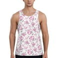 thumbnail image 1 of Daiia Rose Flowers Printed Men's Quick Dry Fit Muscle Tank Top Slim-Fit Tank Workout Tank Top Lightweight Sports Tank Top-3X-Large, 1 of 7