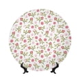 thumbnail image 1 of Daiia Rose Flowers Printed Pattern Ceramic Plate Dinner Plates Bone China Decorative Plates with Display Stand Art Ceramic Ornaments for Wall Hanging Decoration-6in, 1 of 6