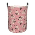 thumbnail image 1 of Daiia Rose Flowers Round Laundry Basket with Handles Thickened Waterproof Circular hamper,Dirty Clothes Storage Basket for Bedroom,Bathroom,College Dorm-Medium, 1 of 8