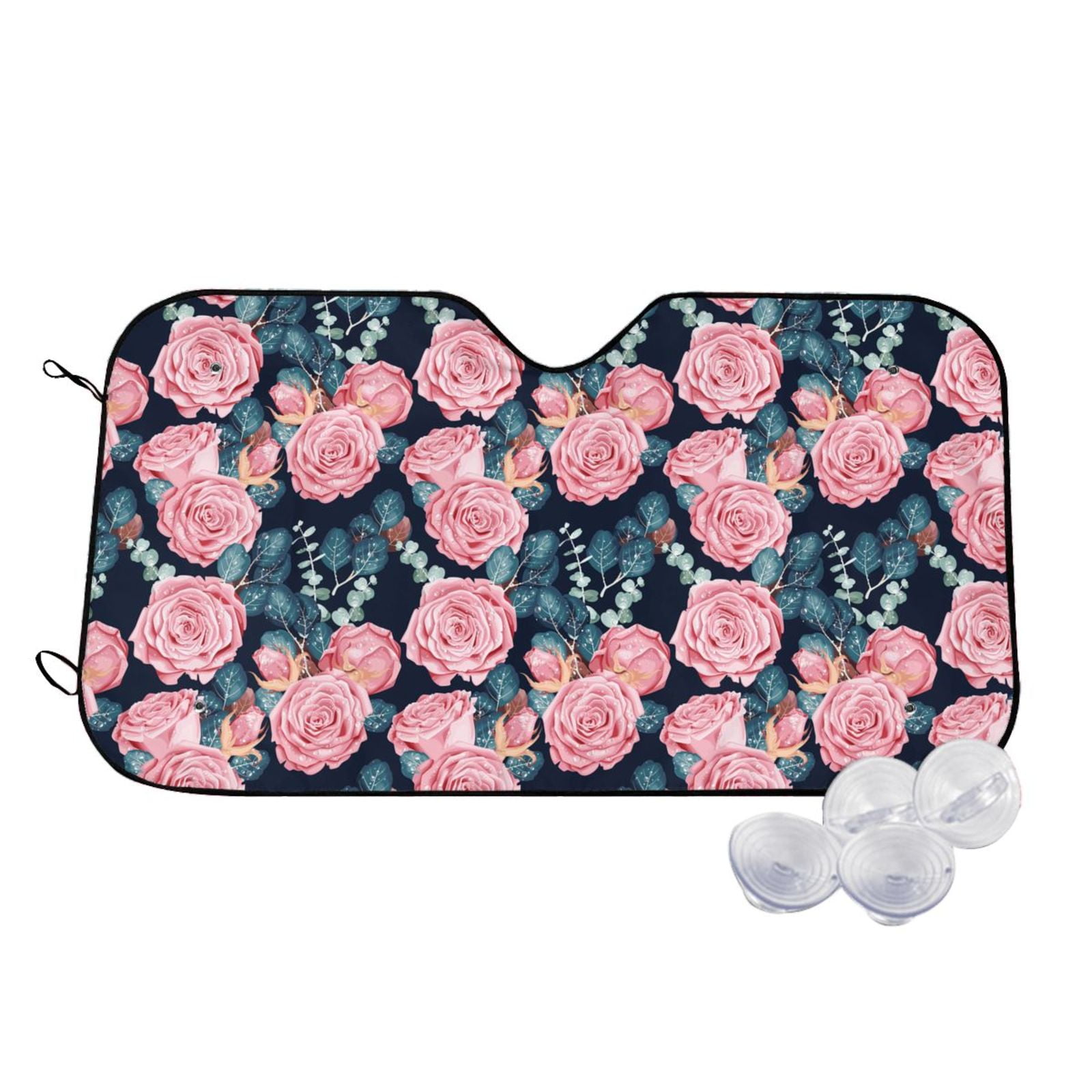 Black Rose Car Sun Shade 55