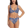 thumbnail image 1 of Daiia Rose Flowers Women's Bikini Set Two Piece Swimsuit High Waisted Bikini Adjustable Straps Bikini Perfect for Beach, Pool, and Summer Vacation-Large, 1 of 9