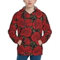 thumbnail image 1 of Daiia Rose Flowers for Boys Fashion Hoodies & Sweatshirts with Kangaroo Pocket,Hooded Sweatshirt for Kid, Breathable& Moisture Wicking-X-Large, 1 of 6