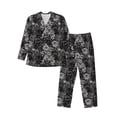 thumbnail image 1 of Daiia Rose Flowers for Men's Long-Sleeved Pajama Set – Soft & Comfortable Sleepwear Button-Up Pajamas Cozy Lounge Wear-Medium, 1 of 7