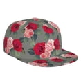 thumbnail image 1 of Daiia Rose Flowers print Flat Bill Hats Flat Brim Trucker Cap Baseball Cap Adjustable Classic Low Profile Hat Unconstructed Plain Cap, 1 of 9