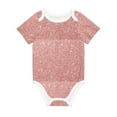 thumbnail image 1 of Daiia Rose Gold Glitter Printed Unisex-Baby Short Sleeve Onesies Bodysuits Baby Climbing Clothes Soft and Comfortable Romper with Expandable Shoulder Design-12 Months, 1 of 8