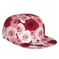 thumbnail image 1 of Daiia Rose print Flat Bill Hats Flat Brim Trucker Cap Baseball Cap Adjustable Classic Low Profile Hat Unconstructed Plain Cap, 1 of 9