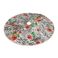 thumbnail image 1 of Daiia Roses Mixed Zebra 1 Drawing Merry Christmas Tree Skirt , Xmas Large Lace-up Tree Skirt, Santa Snowflakes Rustic Home Decorations New Year Party Farmhouse Decor-30", 1 of 7