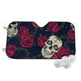 thumbnail image 1 of Daiia Roses Skulls Windshield Sun Shade for Car SUV Truck (Small ), Car Sun Shade Windshield, Car Shades for Front Windows, Sunshade for Car Windshield, 1 of 7