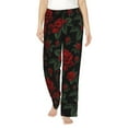 thumbnail image 1 of Daiia Roses Women's Sleep Pant with Pockets and Drawstring,Pajama Pants-Large, 1 of 9