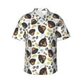 thumbnail image 1 of Daiia Rottweiler Hawaiian Shirt for Men Gentle Cotton Regular Short Sleeve Casual-Medium, 1 of 9