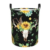 Daiia Round Laundry Basket with Handles Thickened Waterproof Circular hamper,Dirty Clothes Storage Basket for Bedroom,Bathroom,College Dorm-Small