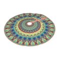thumbnail image 1 of Daiia Round Mandala1 Drawing Merry Christmas Tree Skirt , Xmas Large Lace-up Tree Skirt, Santa Snowflakes Rustic Home Decorations New Year Party Farmhouse Decor-30", 1 of 7