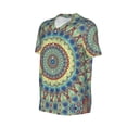 thumbnail image 1 of Daiia Round Mandala1 Mens Baseball Jersey Button Down Shirts Short Sleeve Sports Uniforms-3X-Large, 1 of 9