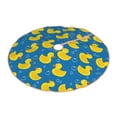 thumbnail image 1 of Daiia Rubber Duck Drawing Merry Christmas Tree Skirt , Xmas Large Lace-up Tree Skirt, Santa Snowflakes Rustic Home Decorations New Year Party Farmhouse Decor-36", 1 of 7