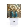 Daiia Rustic Daisy Mason Jars Pattern Plugin LED Backlit Night Light