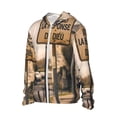 thumbnail image 1 of Daiia Rustic French Signpost UPF 50+ Sun Protection Hoodie Jacket Lightweight Long Sleeve Sun Shirt for Women Men with Pocket Hiking Outdoor-Large, 1 of 7