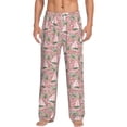 thumbnail image 1 of Daiia Sailboats And Palm Tree Men's Sleep Pant with Pockets and Drawstring,Pajama Pants-Large, 1 of 9