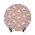 thumbnail image 1 of Daiia Sailboats And Palm Tree Printed Pattern Ceramic Plate Dinner Plates Bone China Decorative Plates with Display Stand Art Ceramic Ornaments for Wall Hanging Decoration-10in, 1 of 6