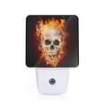 Daiia Satanic Skull Pattern Plugin LED Backlit Night Light with Motion