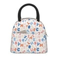 thumbnail image 1 of Daiia Scandinavian Alphabet Pattern Lunch Bag , Insulated Lunch Box, Small Leakproof Cooler Food Lunch Containers Reusable High Capacity Lunch Tote Bags-One Size, 1 of 6
