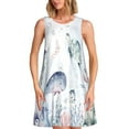 thumbnail image 1 of Daiia Sea Animals Print Women's Dresses 2025 Trendy Short sleeve Dresses Casual Baggy Flowy Maxi Sun Dresses, 1 of 7