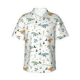 thumbnail image 1 of Daiia Sea Creatures Hawaiian Shirt for Men Gentle Cotton Regular Short Sleeve Casual-XX-Large, 1 of 7