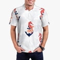 thumbnail image 1 of Daiia Sea Horse And Corals1 Pattern Men’s Polo Shirts,Solid Deck Shirt,Classic Fit, Breathable Cotton Polo for Casual and Sport Wear-Medium, 1 of 7
