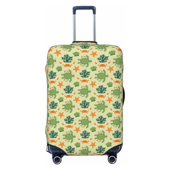 Daiia Sea Turtle Luggage Cover, Thickened Washable Travel Luggage Covers, Elastic Unique Baggage Covers for 18-20 inch Luggage-Large