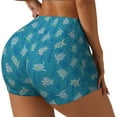 thumbnail image 1 of Daiia Sea Turtle Pattern Women's Workout Shorts Biker Shorts - High Waisted Workout Spandex Tummy Control Gym Running Yoga Shorts-Medium, 1 of 8