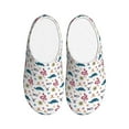 thumbnail image 1 of Daiia Sea Turtle Print Women’s Fuzzy Slippers Memory Foam Lightweight House Shoes Cozy Loafer Flannel House Shoes-42/43, 1 of 7