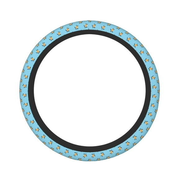 Daiia Sea Turtle Steering Wheel Cover Auto Steering Wheel Covers Breathable Anti-Slip Steering Wheels Car Interior Decor Accessories for Men Women Universal 15 Inch