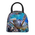 thumbnail image 1 of Daiia Sea Turtle Swims Pattern Lunch Bag , Insulated Lunch Box, Small Leakproof Cooler Food Lunch Containers Reusable High Capacity Lunch Tote Bags-One Size, 1 of 6