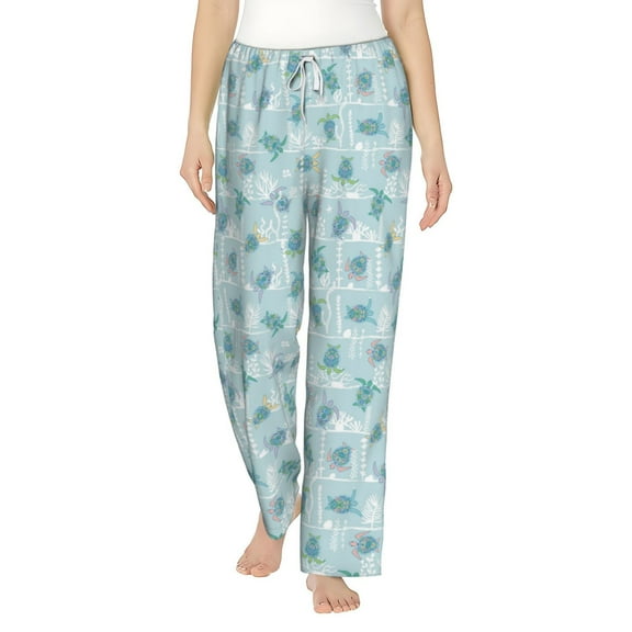 Daiia Sea Turtle Women's Sleep Pant with Pockets and Drawstring,Pajama Pants-X-Large