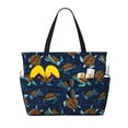 thumbnail image 1 of Daiia Sea Turtles Swimming Beach Travel Bag - Water-Resistant Beach Bag, Lightweight Tote with 7 Pockets for Women and Men - Gym,Pool,Camping,Reusable Grocery Bag, 1 of 7