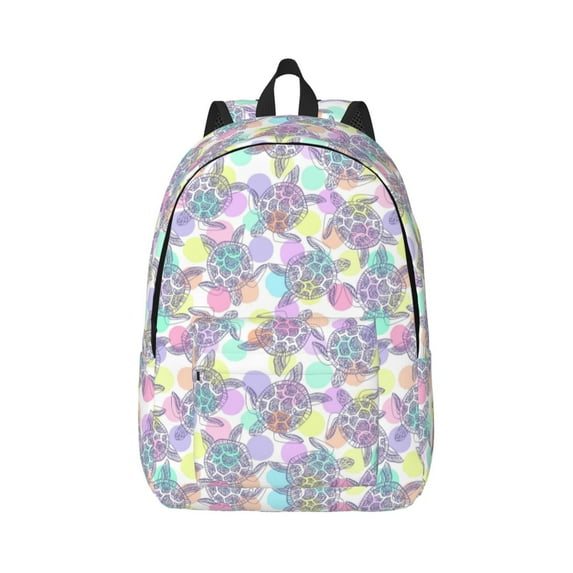 Daiia Sea Turtles Vintage Canvas Backpack for Men and Women ,Hiking Backpack,Travel Laptop Bag for School,Large Capacity Backpack