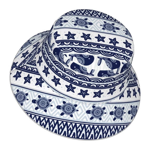 Daiia Sea Underwater Animals1 Pattern Bucket Hat - Trendy Cotton Sun Hat for Beach, Golf, Fishing - Fun Outdoor Vacation Boonie for Men and Women