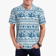 thumbnail image 1 of Daiia Sea Underwater Jellyfish Pattern Men’s Polo Shirts,Solid Deck Shirt,Classic Fit, Breathable Cotton Polo for Casual and Sport Wear-4X-Large, 1 of 7