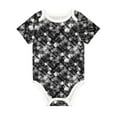 thumbnail image 1 of Daiia Seamless Pattern With Skulls Printed Unisex-Baby Short Sleeve Onesies Bodysuits Baby Climbing Clothes Soft and Comfortable Romper with Expandable Shoulder Design-12 Months, 1 of 8