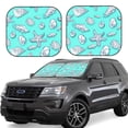 thumbnail image 1 of Daiia Seashell And Starfish 2PCS Car Windshield Sun Shade, Foldable Sun Shield for Car Front Window, Auto Sun Blocker Visor Protector Universal for Truck SUV Pickup-Medium, 1 of 7