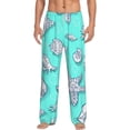 thumbnail image 1 of Daiia Seashell And Starfish Men's Sleep Pant with Pockets and Drawstring,Pajama Pants-Small, 1 of 9
