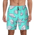 thumbnail image 1 of Daiia Seashell And Starfish Mens Swim Trunks Swim Shorts Quick Dry Swim Shorts with Mesh Lining Pockets-3X-Large, 1 of 9