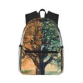 thumbnail image 1 of Daiia Seasonal Tree Reflection School Backpack for Men Women, Unisex Large Waterproof Bookbag Schoolbag Casual Daypack for High School/College/Teens/Travel/Work Black, 1 of 8