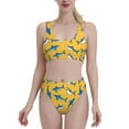 thumbnail image 1 of Daiia Shark Print printed 2 piece Swimsuit Bikinis for Women High Waisted Racerback Bathing Suits Summer Tummy Control Scoop Neck Swimwear-Small, 1 of 8