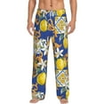 thumbnail image 1 of Daiia Sicilian Style Men's Sleep Pant with Pockets and Drawstring,Pajama Pants-Small, 1 of 9